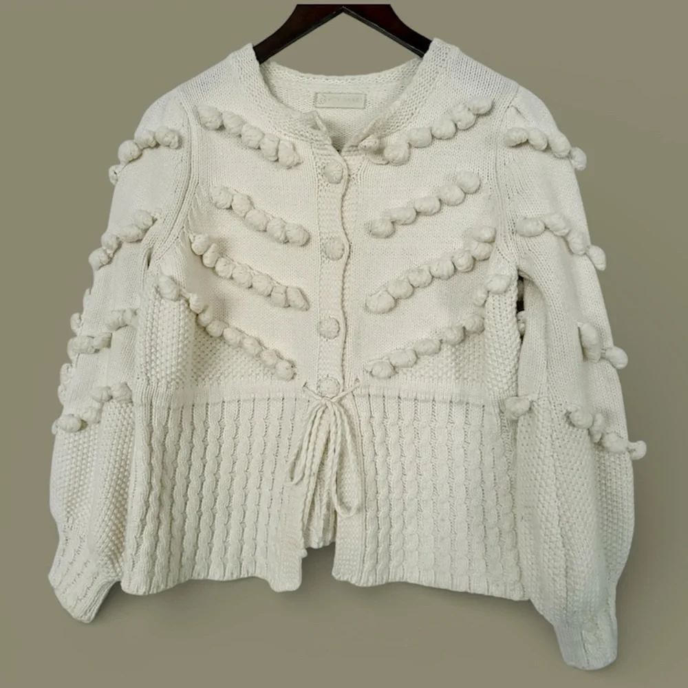 Vita Grace Cotton pom pom sweater
